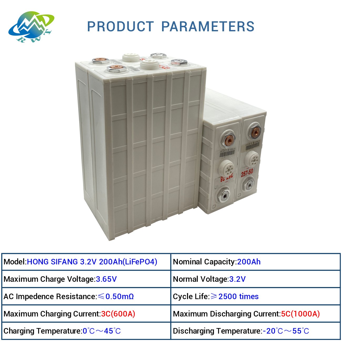 RWT Shenzhen City China waterproof and high capacity lithium ion batteries 3.2v 180ah 200ah Lifepo4 solar battery 200ah