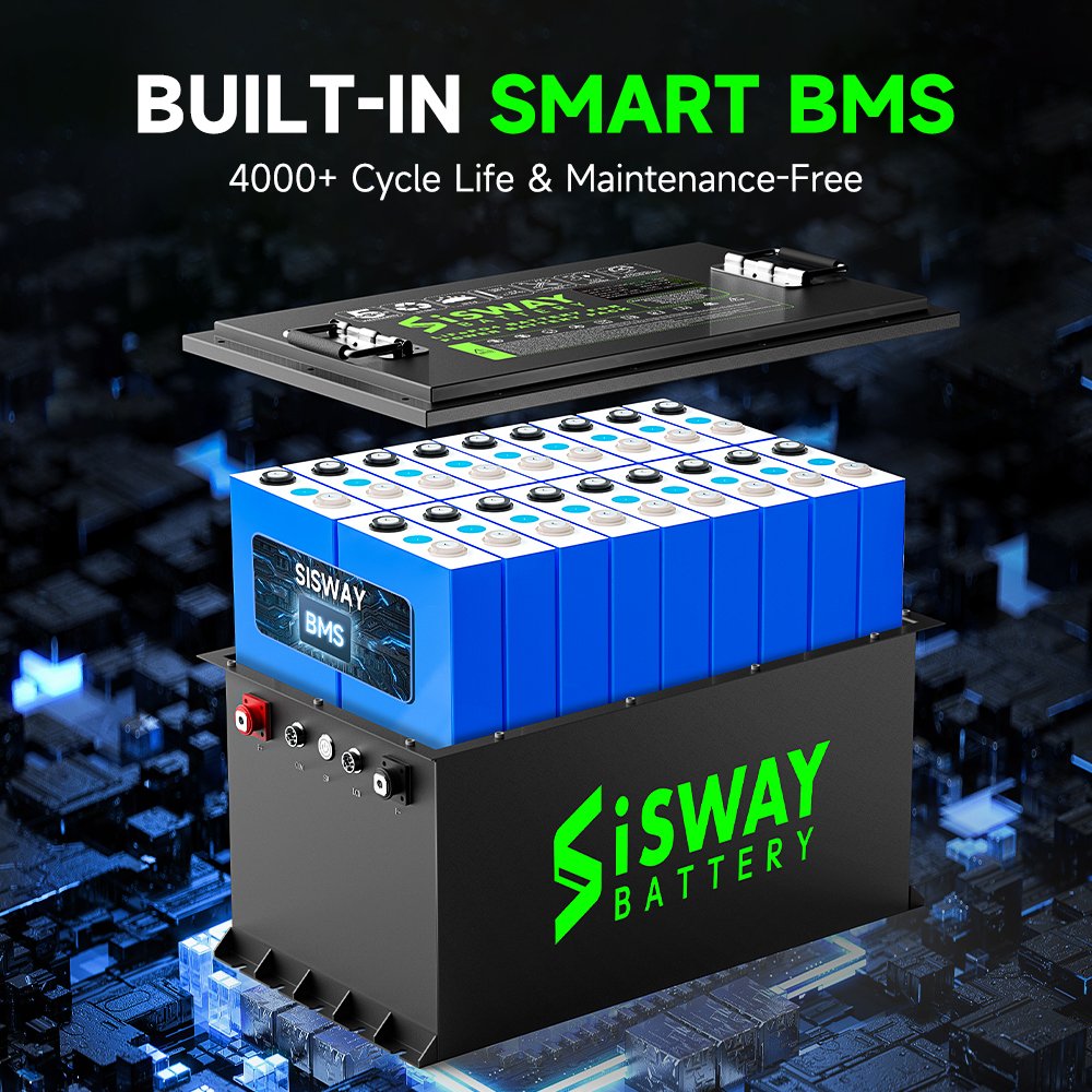 Lithium Ion Phosphate Battery 48V 105Ah 150Ah Lifepo4 Golf Cart Battery Club Bus Resort Vehicles 36V 60V 72V 80ah 100ah 150ah