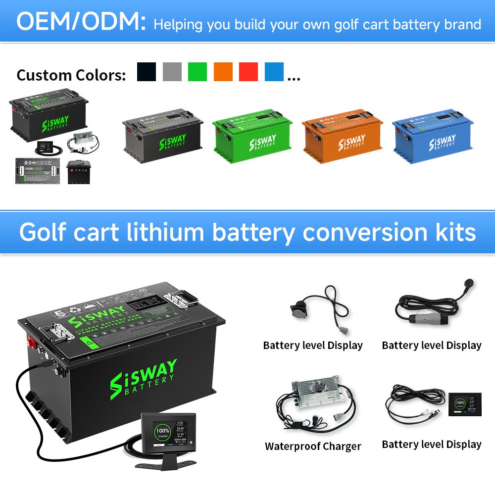 Lithium Ion Phosphate Battery 48V 105Ah 150Ah Lifepo4 Golf Cart Battery Club Bus Resort Vehicles 36V 60V 72V 80ah 100ah 150ah