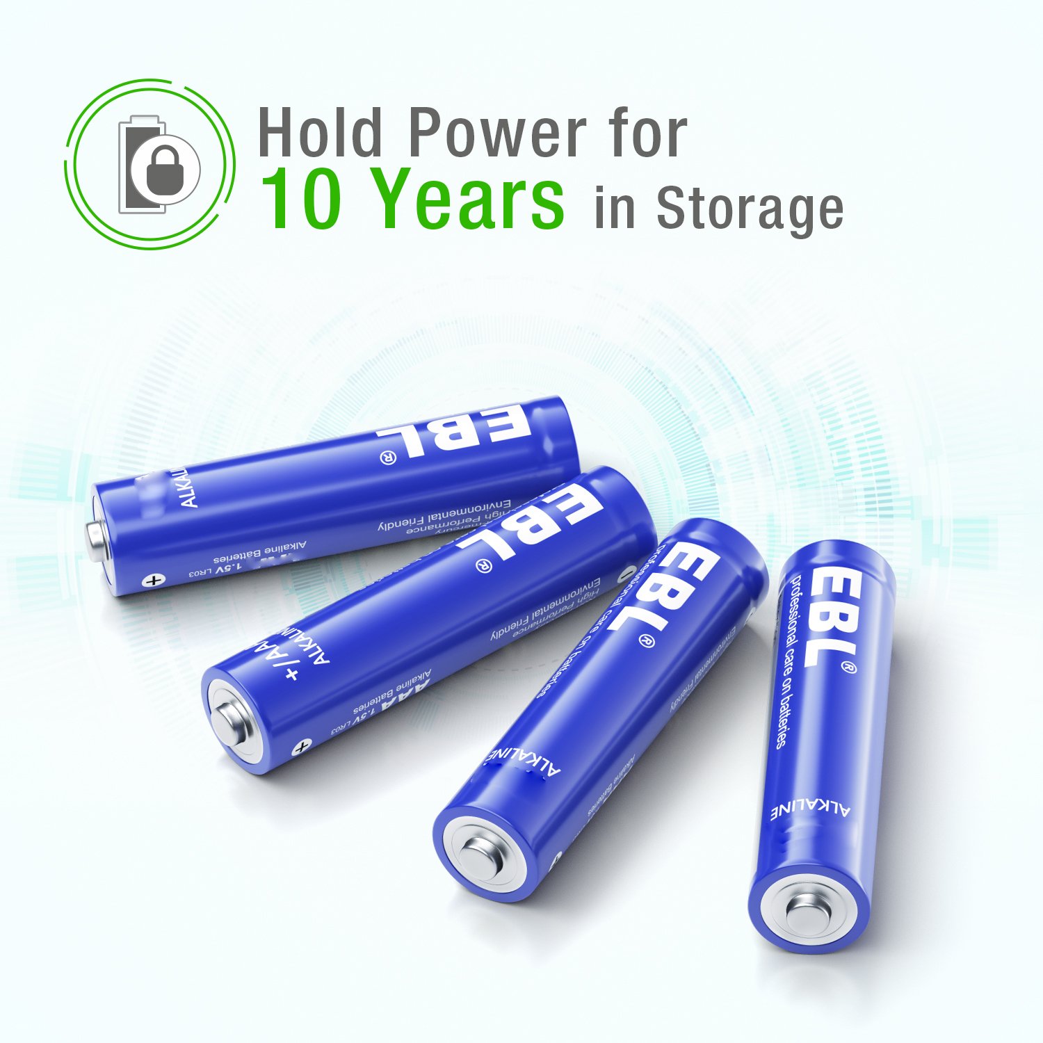 10 Year Storage Life High Capacity Alkaline Battery Cells