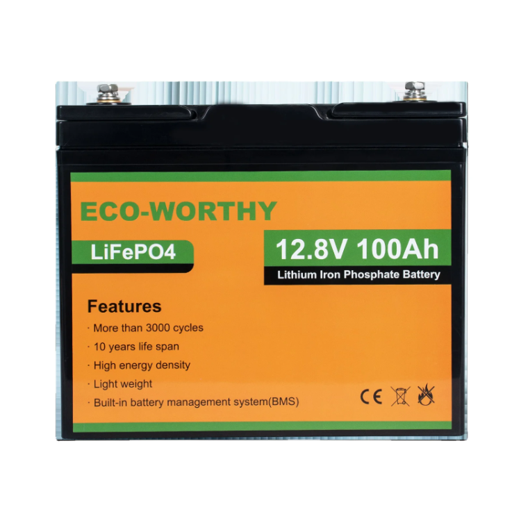 Eco-worthy 12v 100ah Home Energy Storage 10kwh 20kwh Home Solar Storage Charger Lead Acid Charger High Voltage Lithium Battery