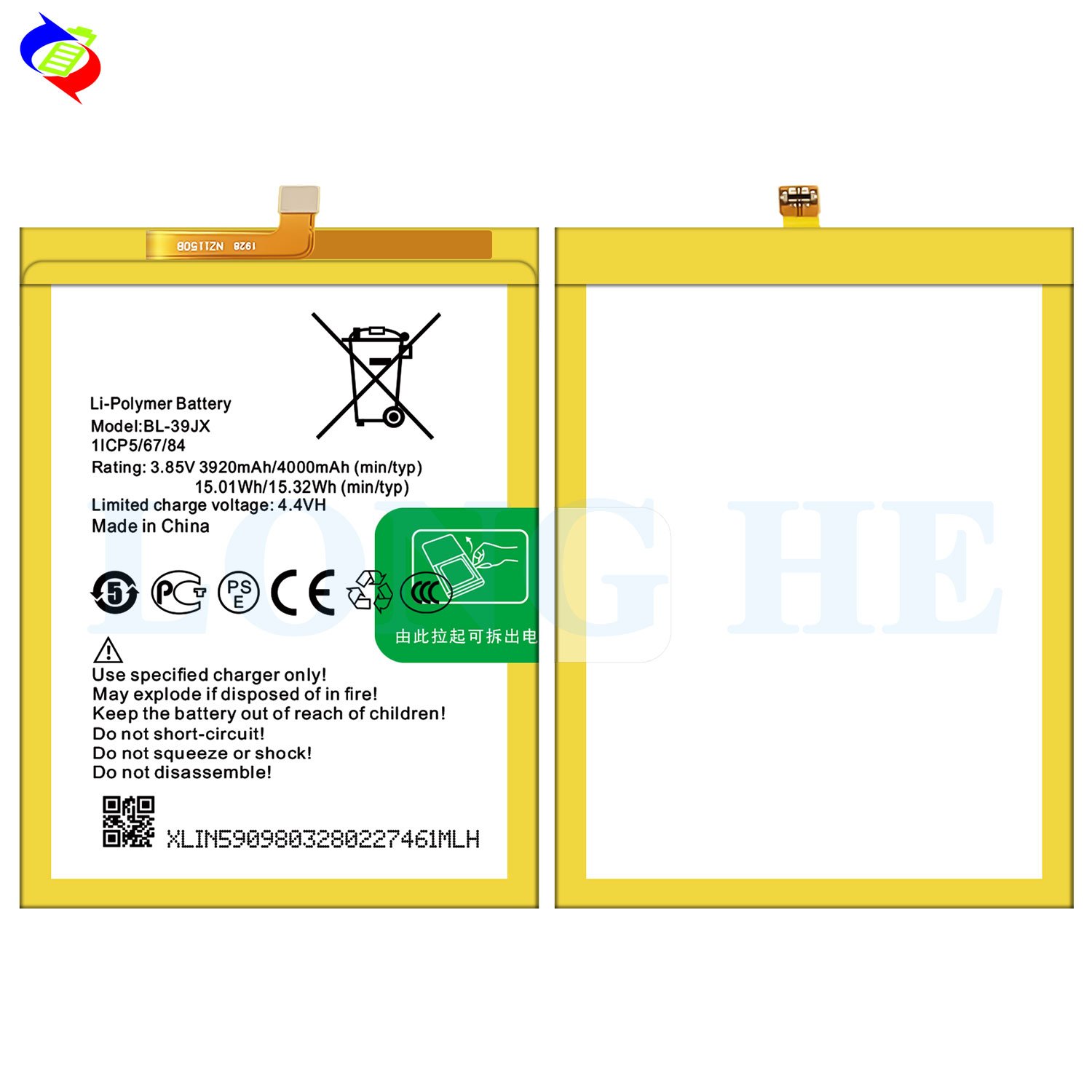 4000mAh BL-39JX Hot 6x mobile phone battery for infinix X623 battery rechargeable batteries