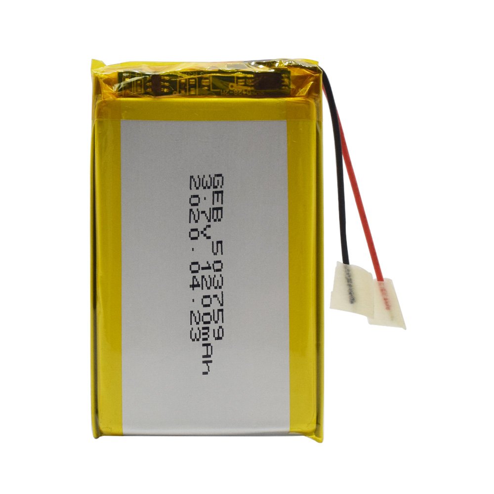 GEB Hot Selling 3.7V 4.44Wh Lipo Battery 503759 Rechargeable Polymer Li-Ion Batteries 503759 3.7V 1200mah Battery