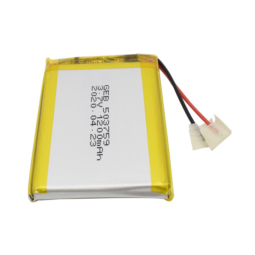 GEB Hot Selling 3.7V 4.44Wh Lipo Battery 503759 Rechargeable Polymer Li-Ion Batteries 503759 3.7V 1200mah Battery
