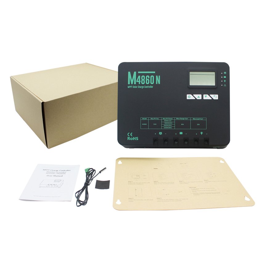 M4860N 60a mppt with lcd screen and app operation mppt solar controllers for RV
