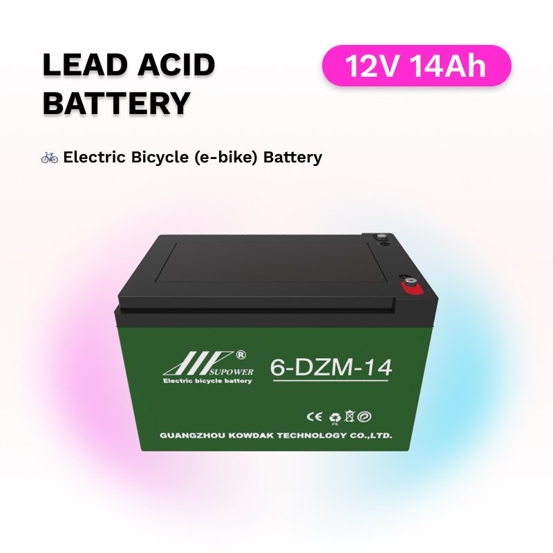 12V 14Ah lead acid battery OEM electric bicycle e-bike battery SUPOWER 6-DZM-14