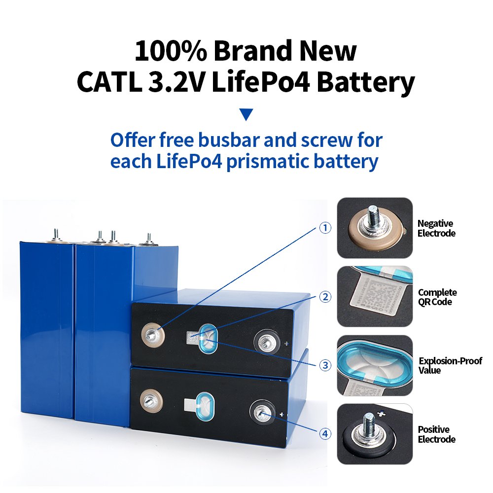 2024 CATL 12,000 times 314AH MB30 MB31 LF314 Hithium 330AH 280Ah 3.2V lifepo4 Lithium Ion cell EVE 280K 48V 15KW energy system