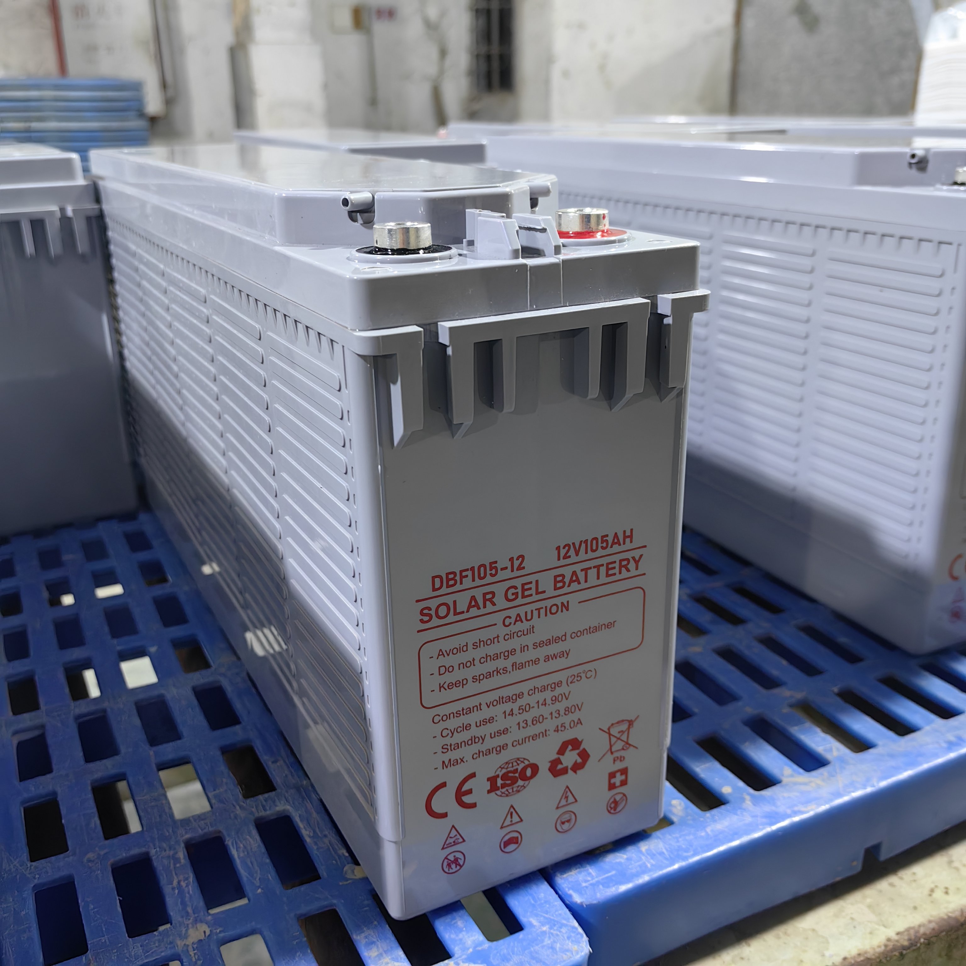 Gel Battery 12V Lead Acid Batteries 100ah 105ah Front Terminal Battery