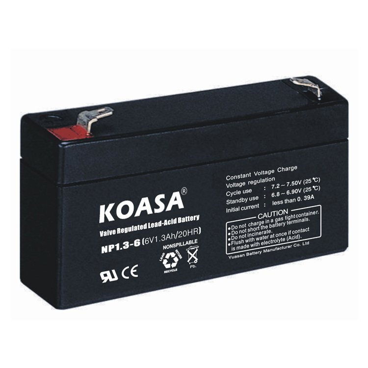 Factory Direct Selling NP1.3-6 AGM Battery 6V1.3AH Lead Acid Battery