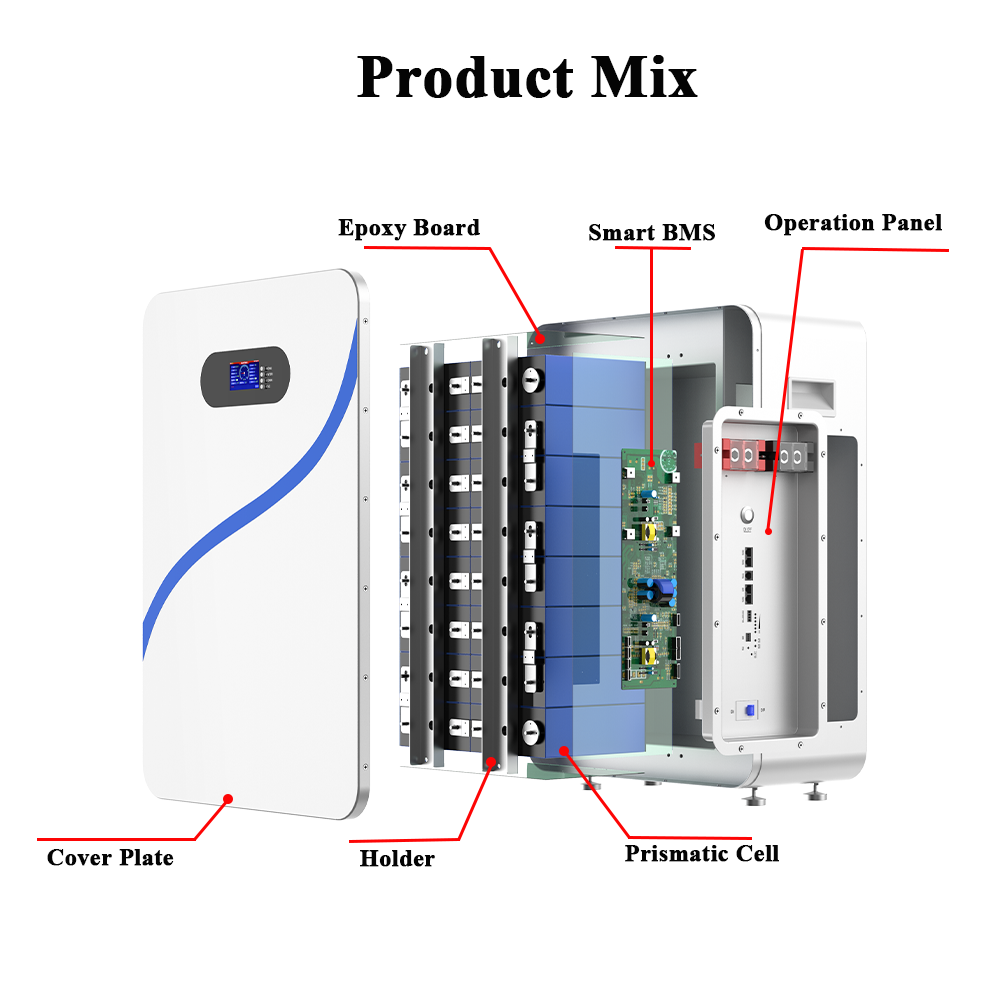 ZTGF New Model 48V 280Ah Vertical Home Energy Storage 15kwh Solar Energy System 48V LiFePO4 Lithium ion Batteries