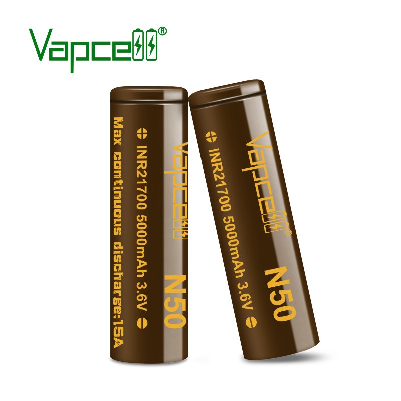 Wholesales price Vapecell N50 21700 5000mah 15A lithium ion batteries for Home Appliances