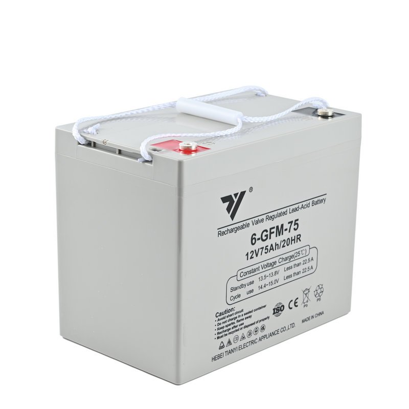 TIANYI UPS EPS Emergency System Fire Fighting Solar Energy Solar Power Energy Storage 12V 75AH 20HR Lead-Acid Battery
