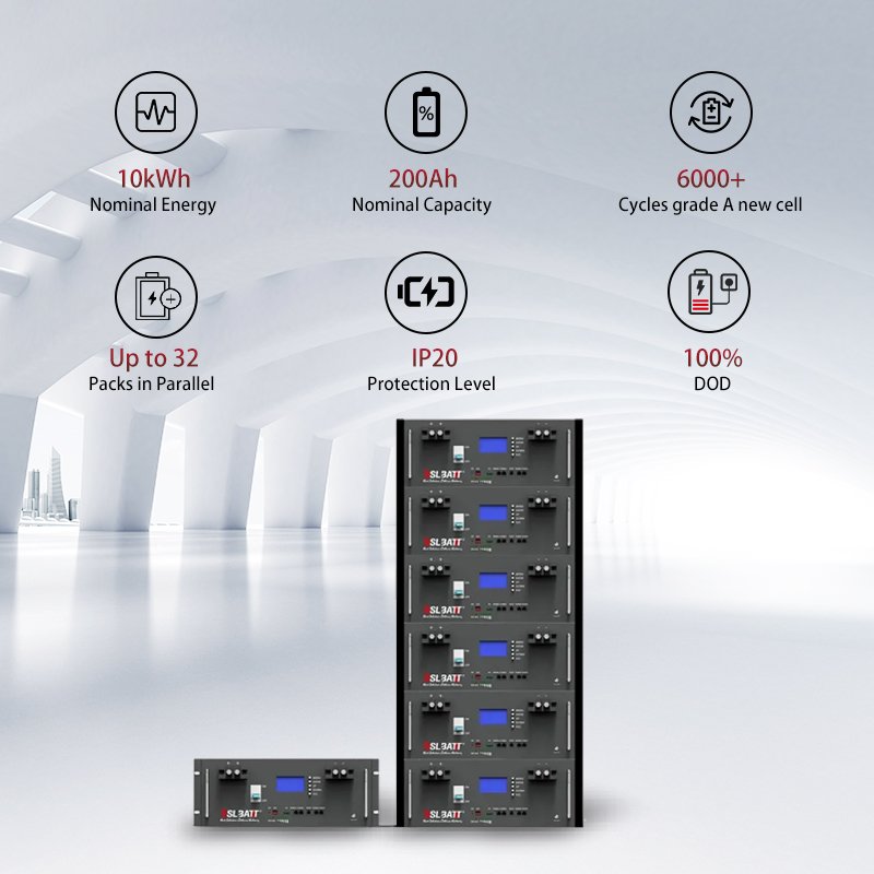 BSLBATT 48v 5kwh 10kwh 20kwh rack mounted lifepo4 10kwh lithium ion battery
