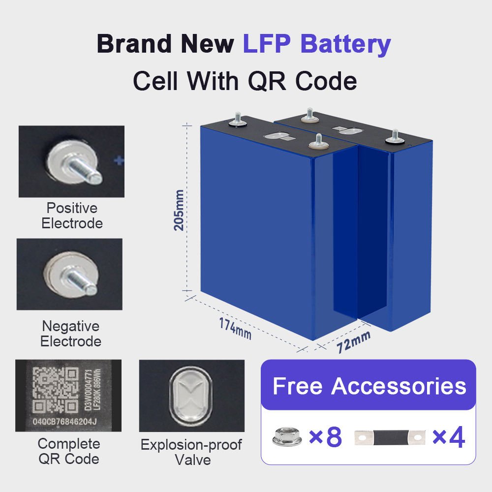 Hithium 300Ah 314Ah Prismatic Solar Lithium ion Batteries 3.2V LiFePO4 Battery Rechargeable Energy Storage Battery
