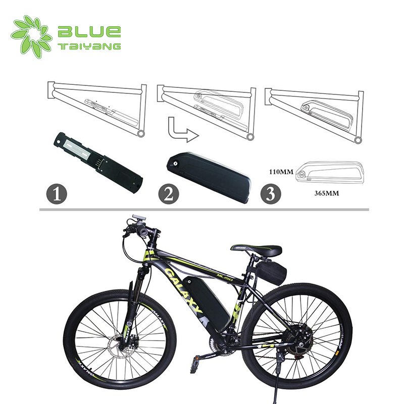 250w rechargeable ebike battery 36v 10ah silver fish battery for 36v electric fat bike motor