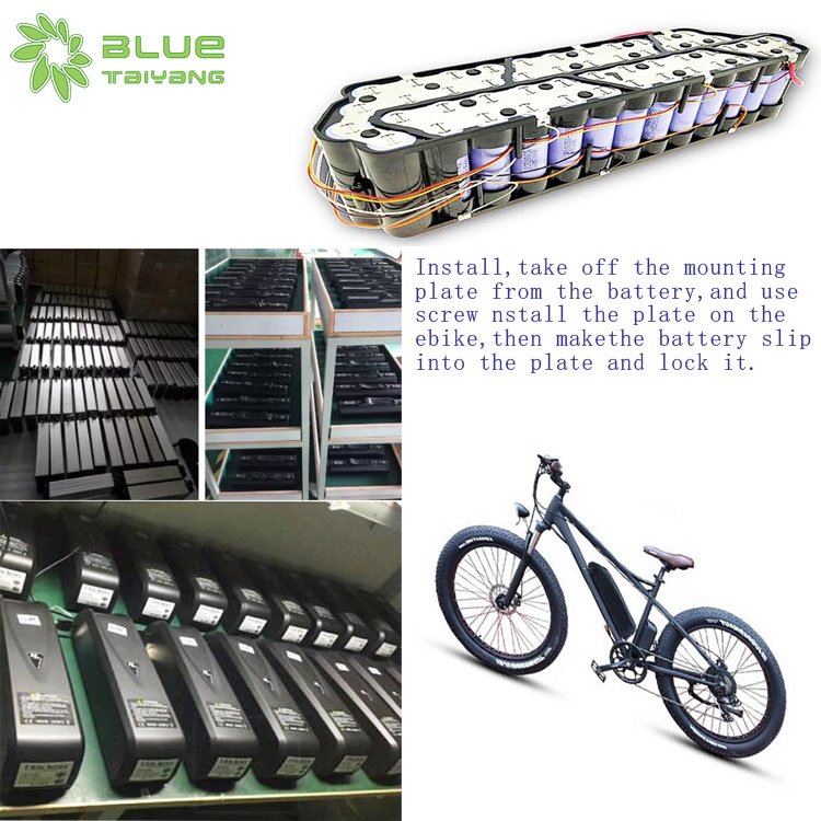 250w rechargeable ebike battery 36v 10ah silver fish battery for 36v electric fat bike motor