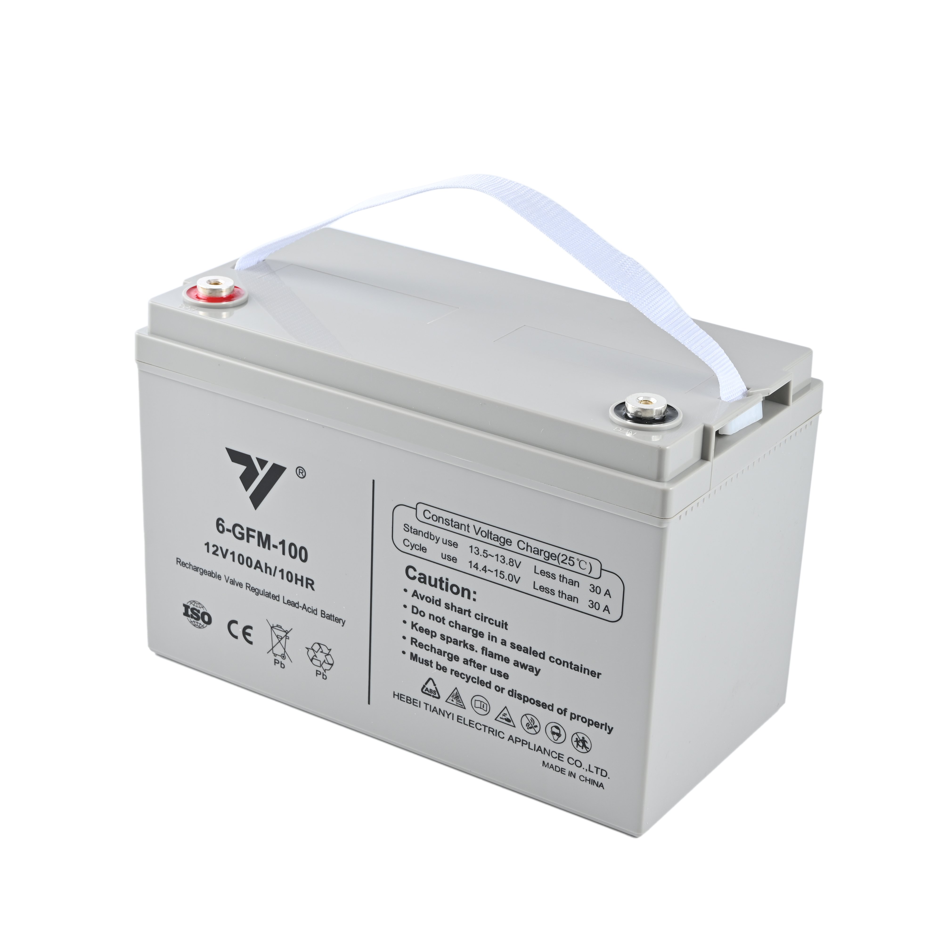 TIANYI Lead-Acid Battery 12V 100AH 10HR Rechargeable Battery For UPS EPS Emergency System Fire Fighting