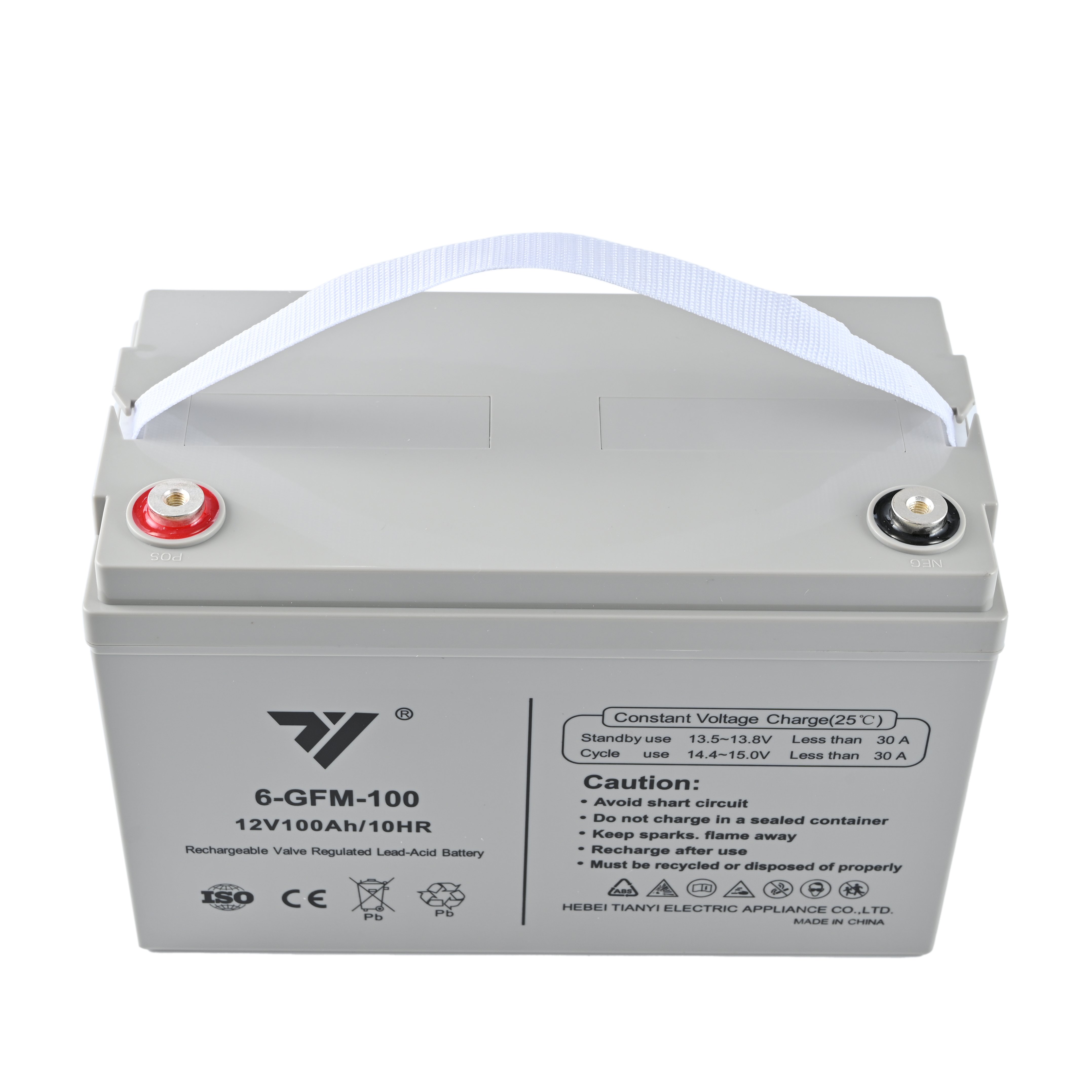 TIANYI Lead-Acid Battery 12V 100AH 10HR Rechargeable Battery For UPS EPS Emergency System Fire Fighting