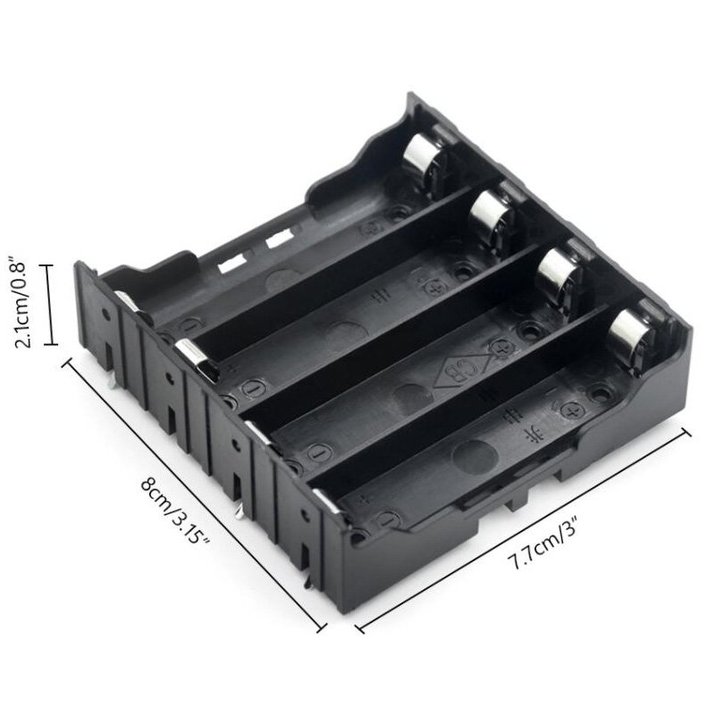 Custom 1 2 3 4 slots battery holder waterproof 18650 battery holder with Pc Pins