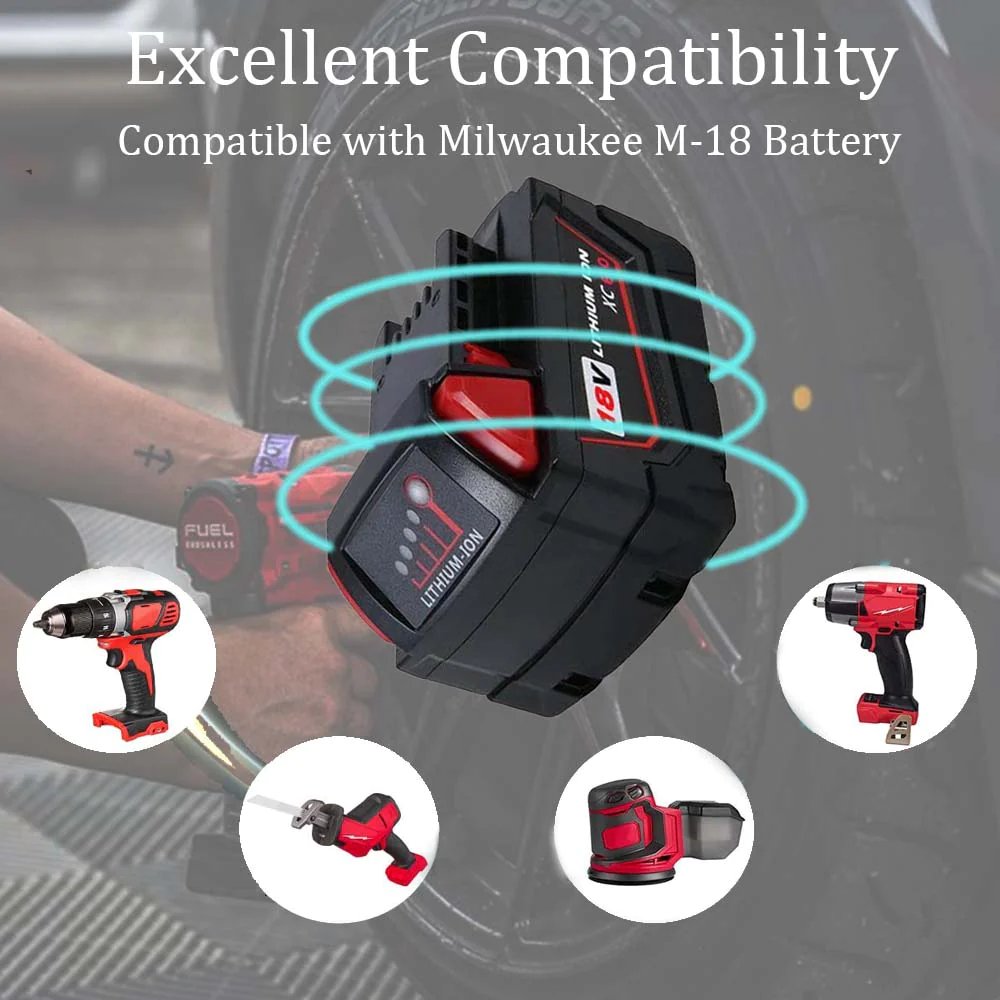 Replacement 18 Volt 9Ah 12Ah Lithium Ion Battery Pack For Authentic Bateria Milwaukee m18