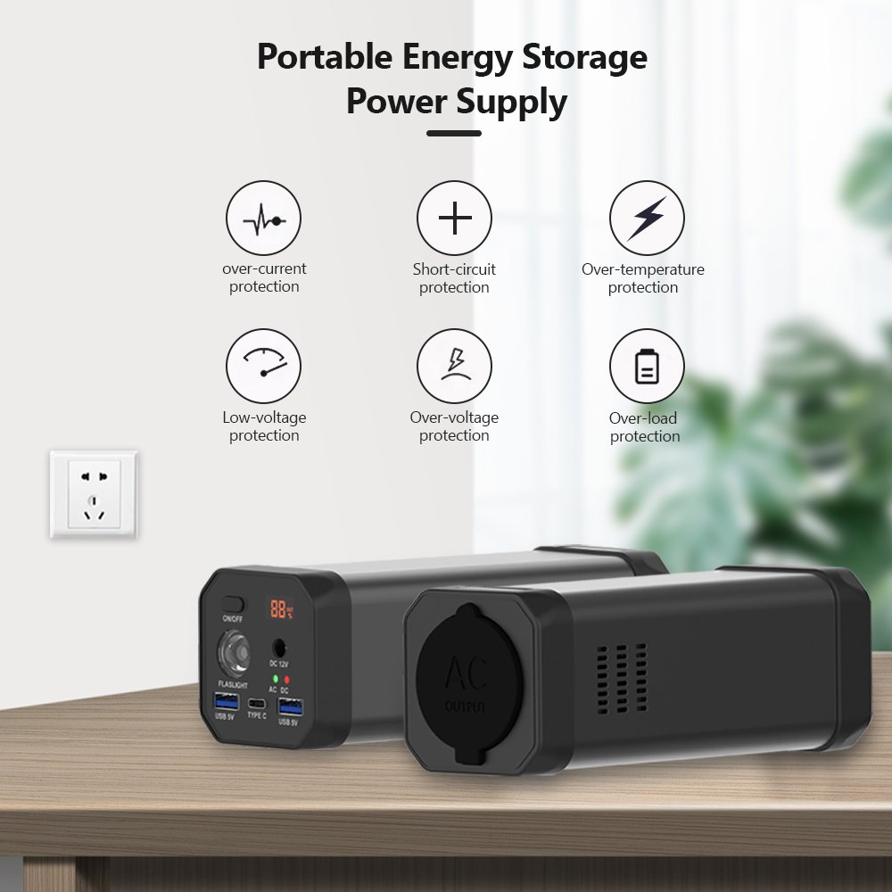 Shenzhen Power Bank 20000mAH 110V 220V AC Power Output 12V DC 5V USB and Flashlight for Home Backup/ Outdoor Camping Use