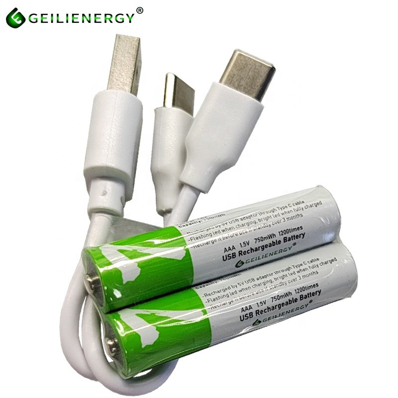 Wholesale Portable USB Rechargeable Batteries High Quality USB AAA Battery Rechargeable