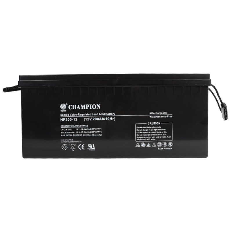 ZHICHENG CHAMPION Sealed lead acid rechargeable battery 12V battery 200AH VRLA Solar bateria telecom battery for power supply