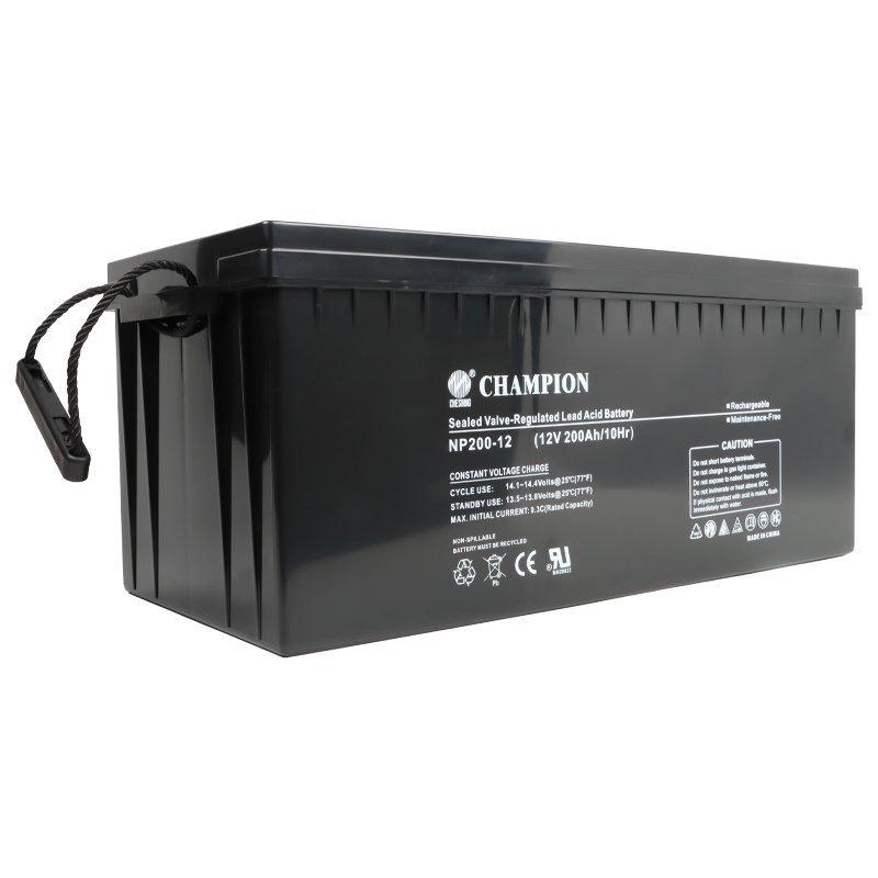 ZHICHENG CHAMPION Sealed lead acid rechargeable battery 12V battery 200AH VRLA Solar bateria telecom battery for power supply