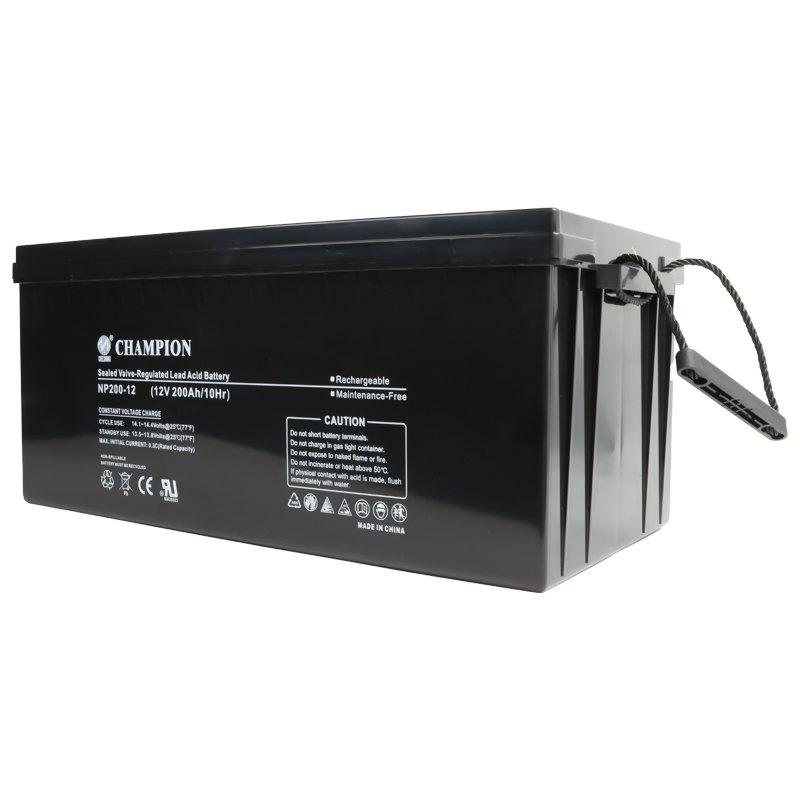 ZHICHENG CHAMPION Sealed lead acid rechargeable battery 12V battery 200AH VRLA Solar bateria telecom battery for power supply