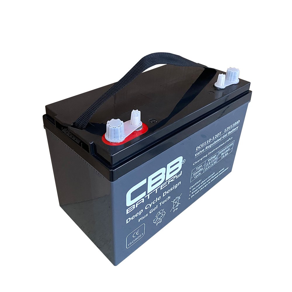 12V Deep Cycle Gel Battery 110AH Sealed Lead Acid Battery for Golf Cart Backup Power & Energy Storage for Toys