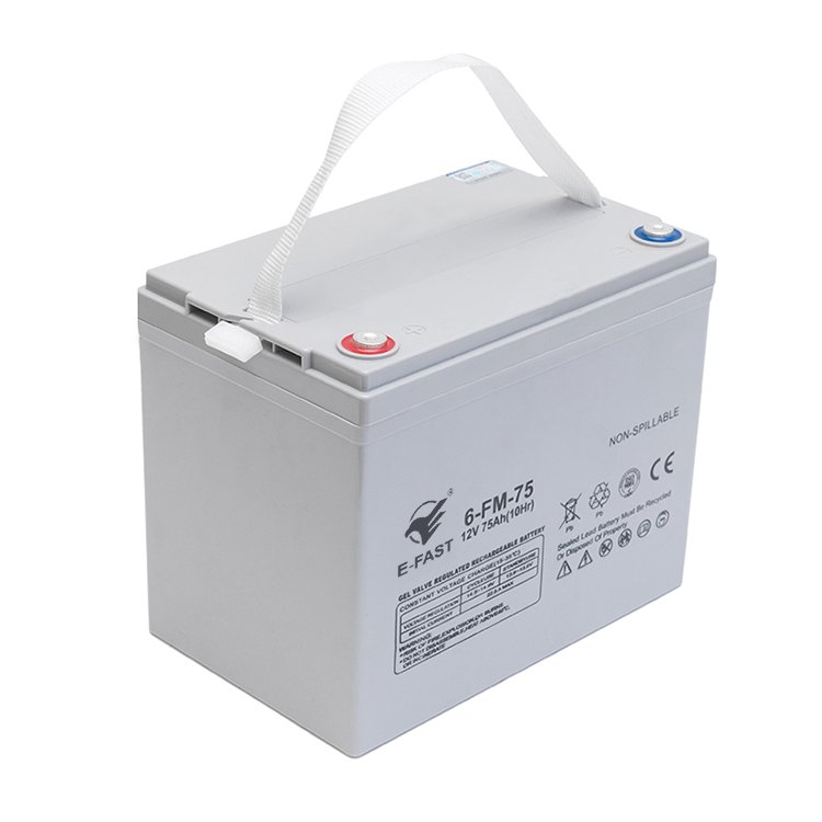 2024 New Products Cheap Price E-FAST 12V75AH lead acid battery Energy storage lifepo4 solar battery