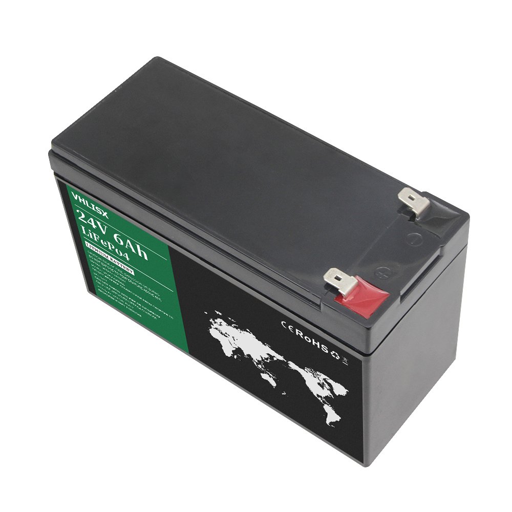 Lifepo4 battery 24v 6ah lithium ion battery solar lithium battery pack for Solar RV Marine Golf cart UPS Camping
