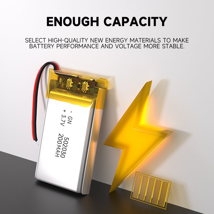 Hot sale 502030 rechargeable polymer battery 3.7v 200mah 502030 lipo battery