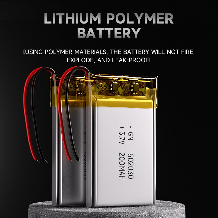 Hot sale 502030 rechargeable polymer battery 3.7v 200mah 502030 lipo battery