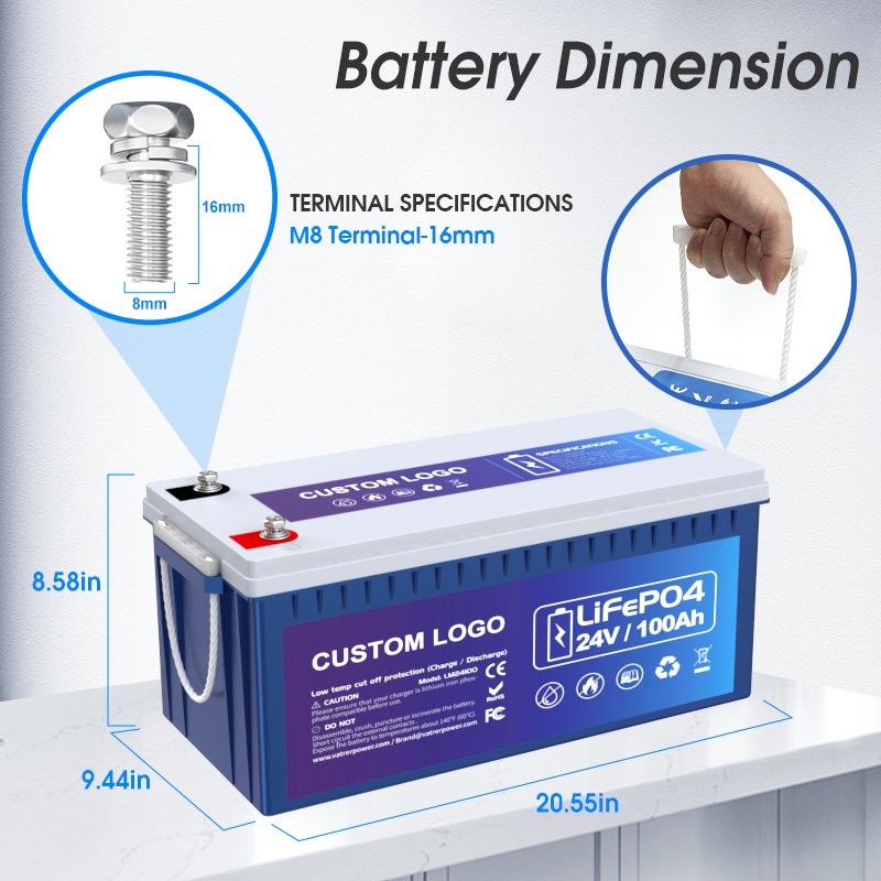 24v 100ah 200ah energy storage battery Lithium Ion Battery Pack 25.6v 100ah 200ah lifepo4 battery for RV camping