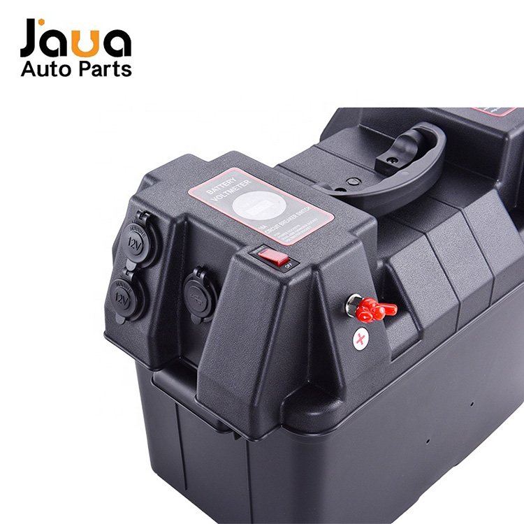 Caja Bateria Black CE 100AH Jiahua Hot Sale Plastic Inverter Lead Acid Deep Cycle Battery Box 4.2A USB Socket Optional 5YEARS