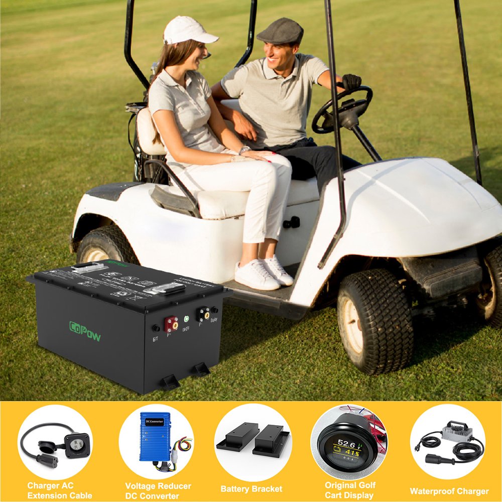 48V 51.2V 105Ah 100ah lithium ion Lifepo4 club car golf cart Lifepo4 battery with charger