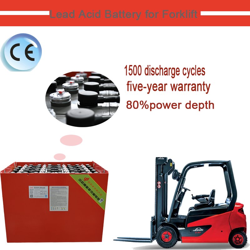 Linde Rechargeable Lead Acid Batteries Electric Forklift Battery 24v 180Ah