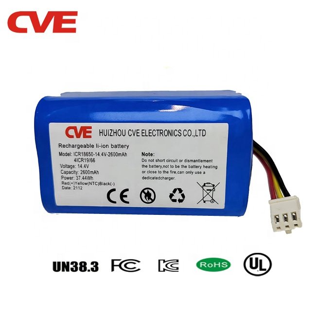 CVE Certificate Rechargeable Li-ion Wireless Headset 2600mah 14.4v 18650 Lithium Ion Battery Pack