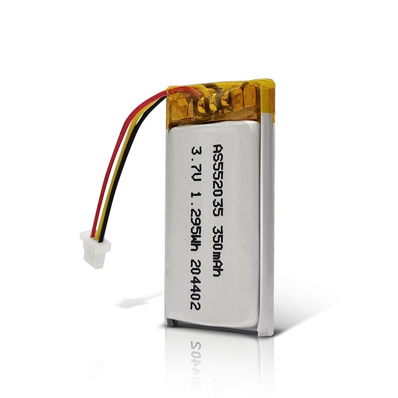Hot selling! 3.7v li polymer battery 552035 3.7v 350mAh lithium ion batteries with UL/CB/KC for Fever clothing