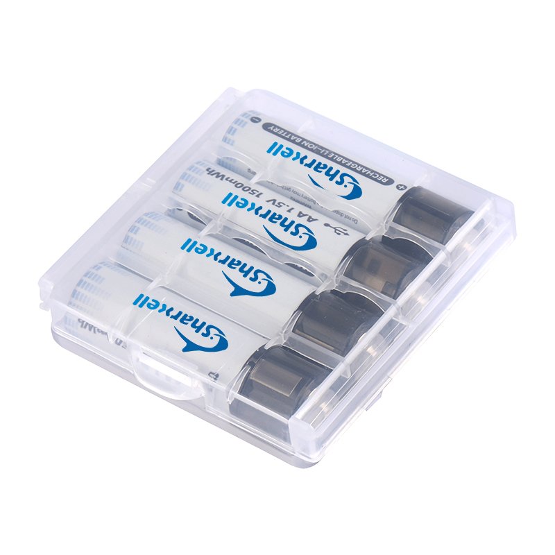 Sharxell 2Pcs Set New Energy Aa Rechargeable Battery 2200mah 1.5v Usb Type-c Lithium Low Self-discharge Rechargeable Battery