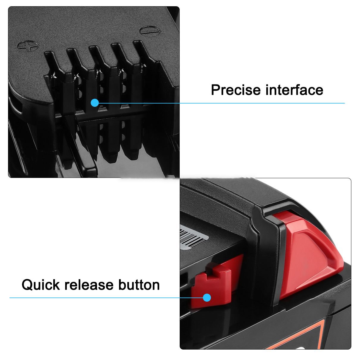 OEM 18v 4.0Ah 5.0Ah 6.0Ah battery lithium ion Rechargeable for milwaukee tools lithium battery M18 Battery 48-11-1850