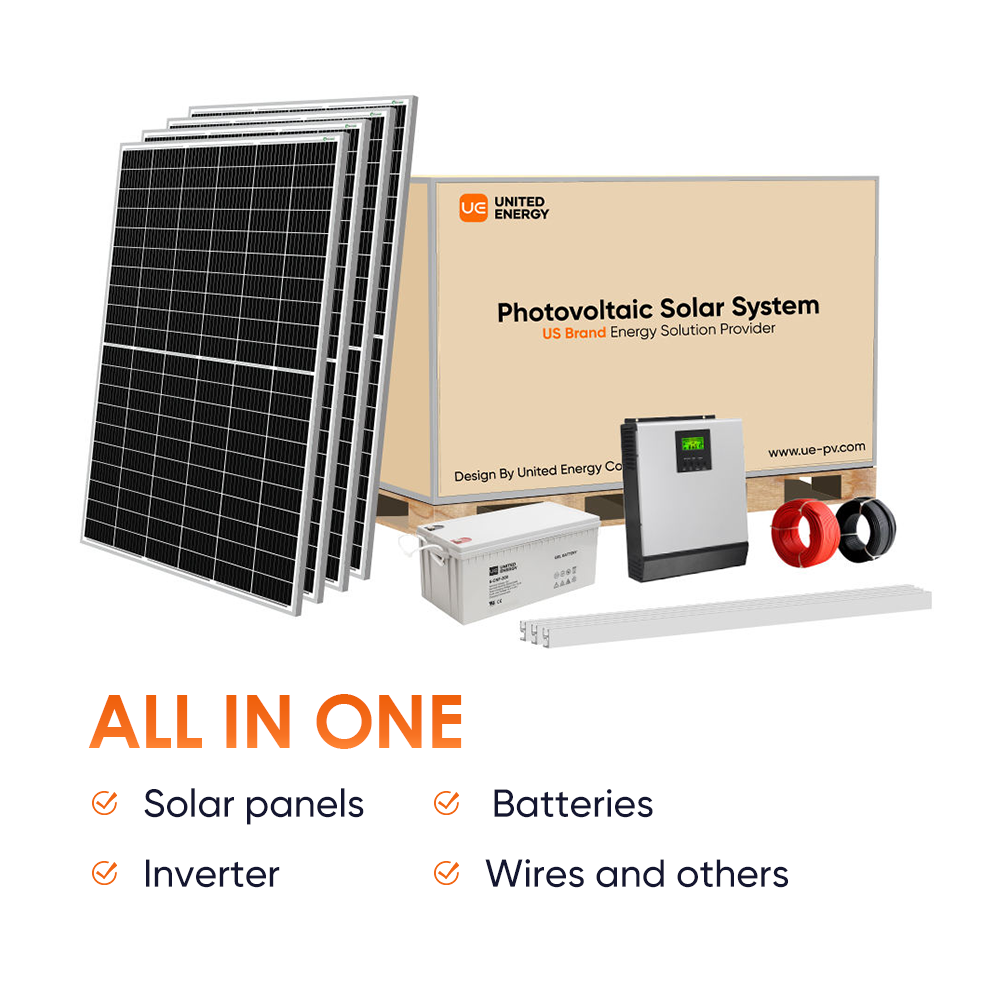 Off Grid Solar Energy System Complete Kit 1kw 3kw 5kw 5 kv Solar Power System Full Package for Home