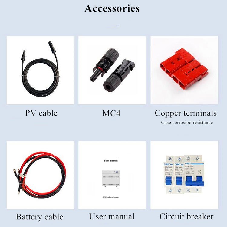 Home Use 1000W 3000W 5000W 13KW 5kw Solar Power System With Battery Built-in