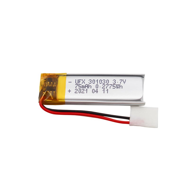 Lithium Ion Rechargeable Cell Factory Wholesale Battery Pack UFX 301030 75mAh 3.7V For Bluetooth Earphone