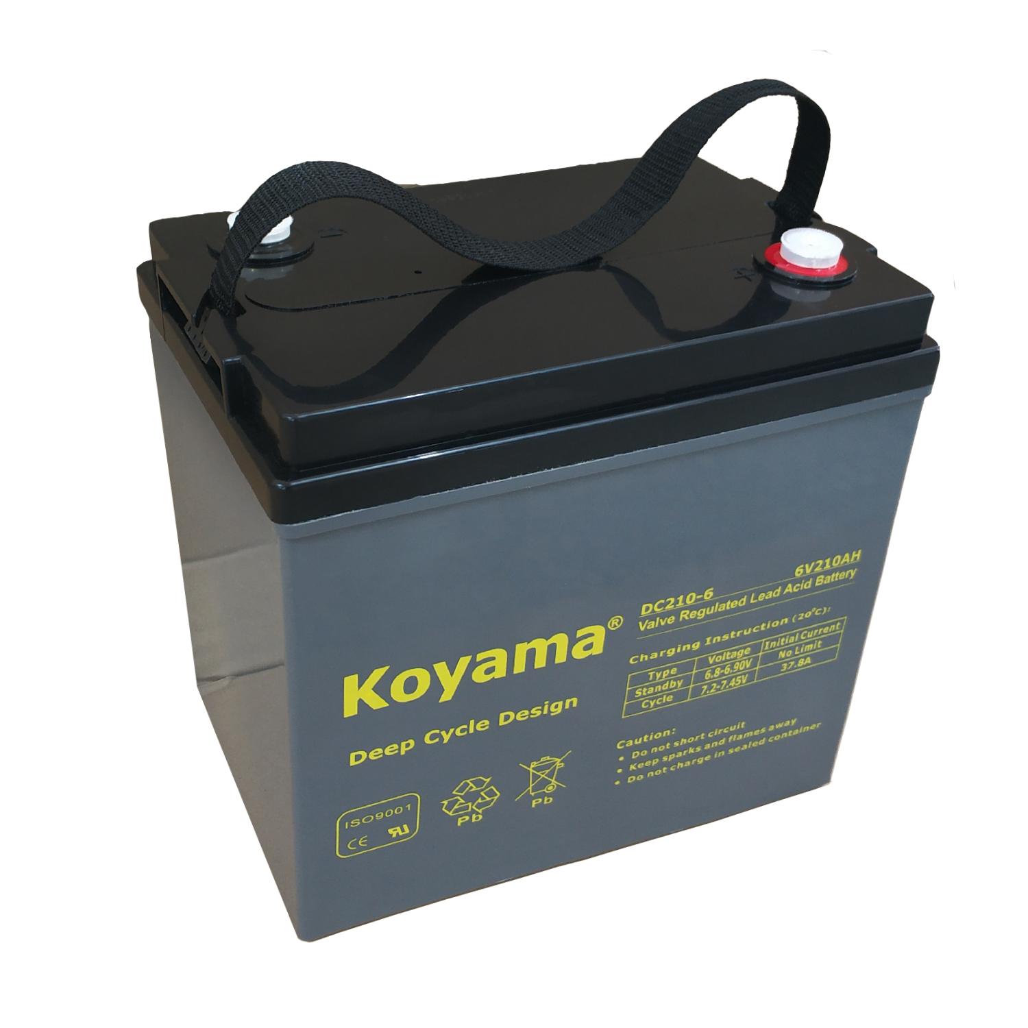 KOYAMA good price Group GC2 T605 6V 210Ah rechargeable VRLA deep cycle AGM lead acid battery for Energy Storage power golf cart
