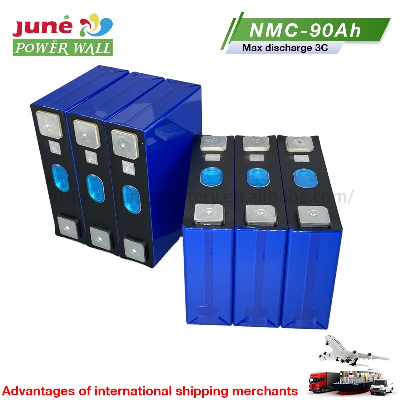 3.7V NMC 90Ah Prismatic Lithium ion Rechargeable Battery Cells New unused grade A batteries caravan yacht energy storage system
