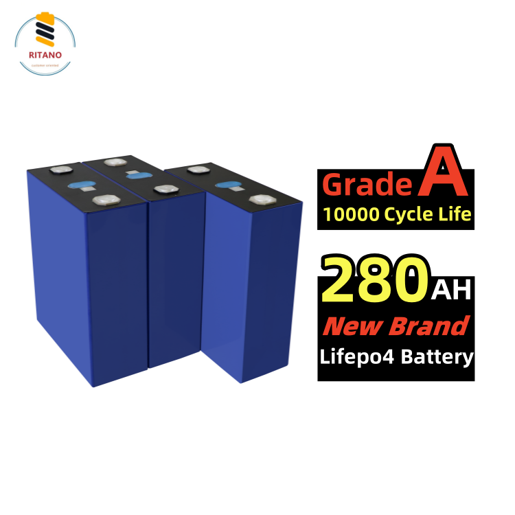 Ritano 10000 Cycle Life Hithium 3.2V 280Ah Lifepo4 Battery Prismatic Cells 304Ah 3.2V Solar Battery Lithium Ion Batteries cell