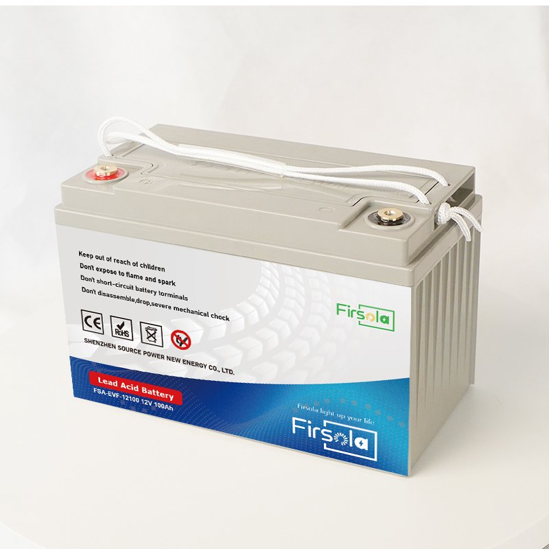 FIRSOLA 12V 100Ah Lead-Acid Battery for Golf Carts Automotive Electric Vehicles Bicycles Scooters UPS Energy Storage