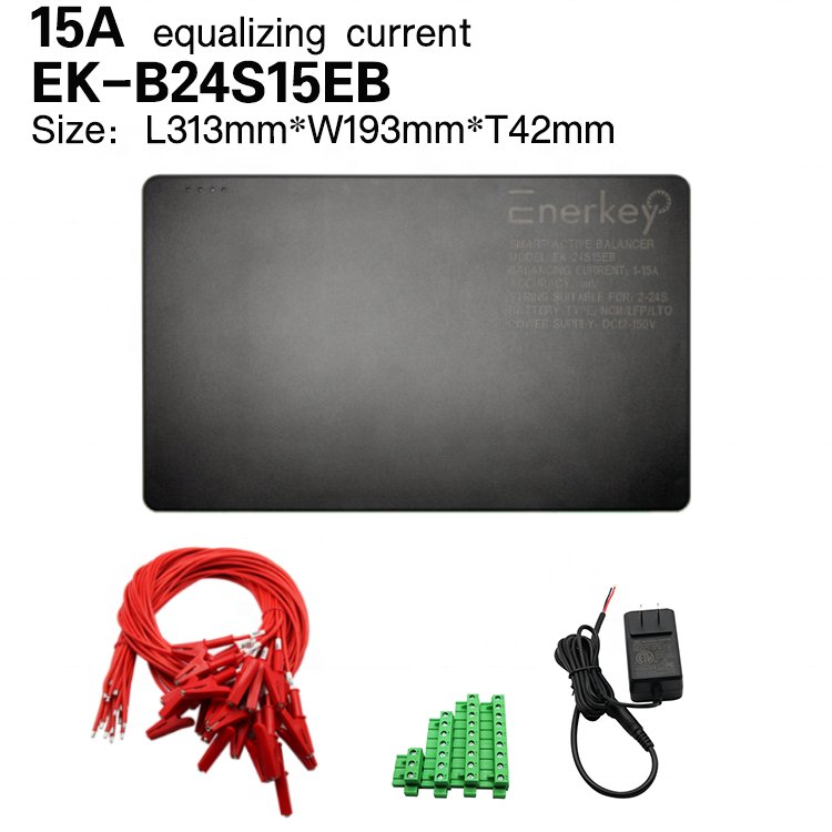Enerkey 15A Smart Active Balancer 2S ~ 24S Lifepo4 / Lipo/ LTO Battery Energy equalization connectivity APP